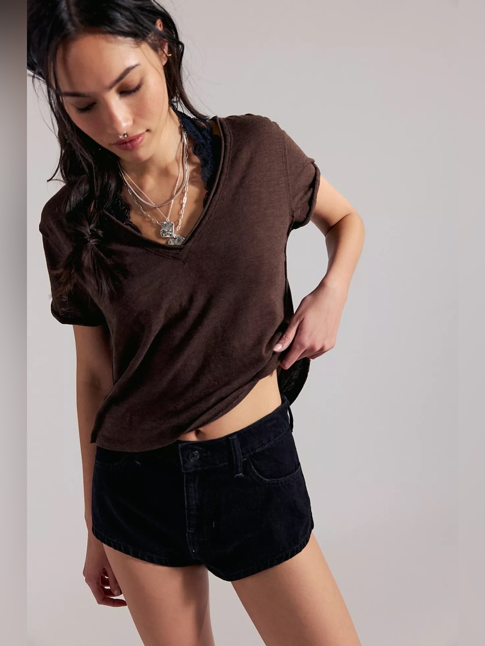 NWT! Free People We The Free Take 2 Tee Sz Large